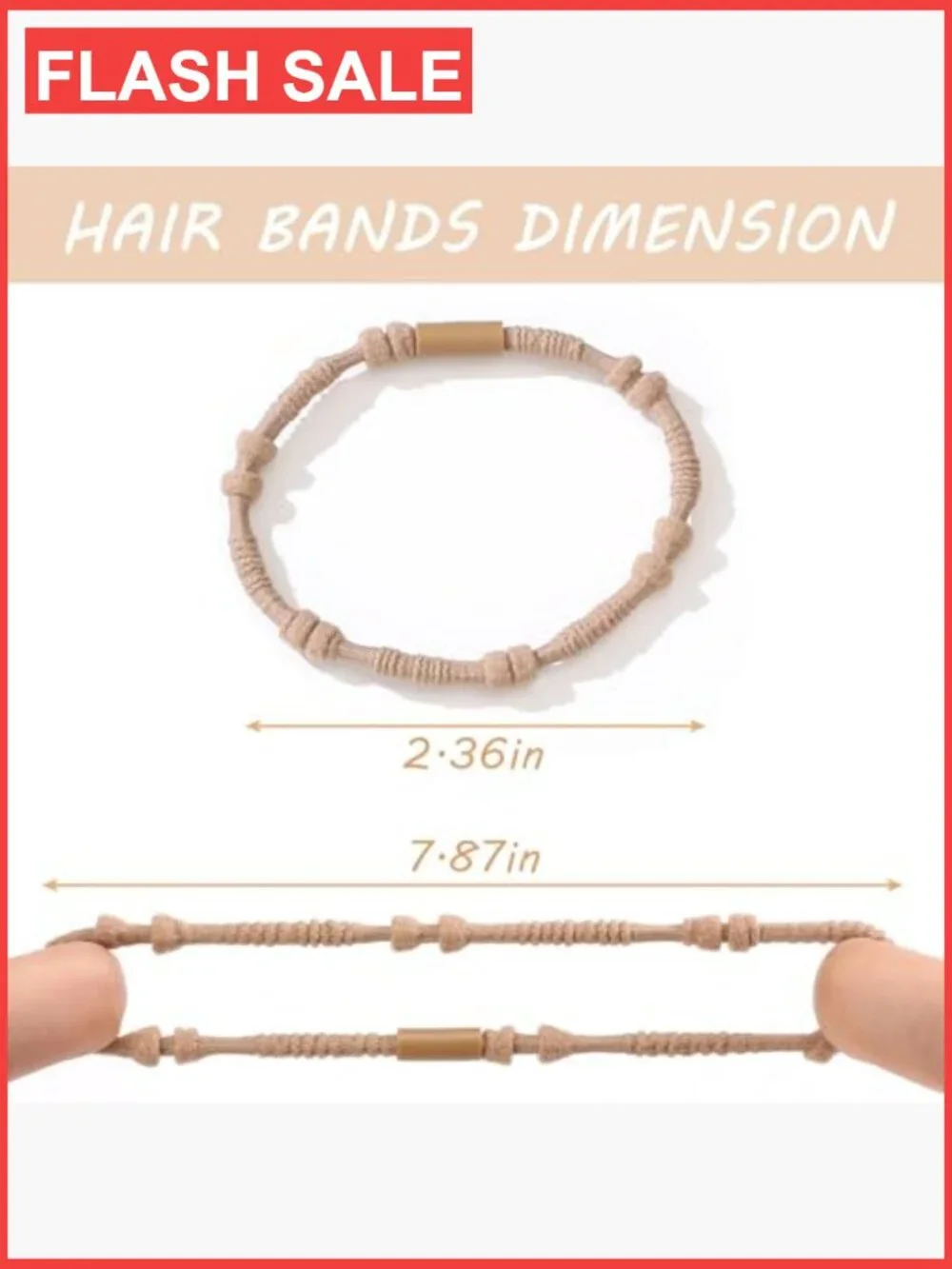 20 Boho Braided Hair Ties 2-in-1 Bracelets, No Snag Elastics for All Hair Types